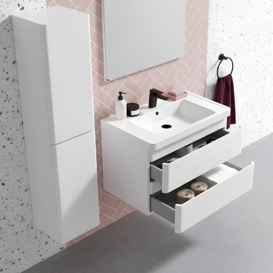 Grosvenor 800mm White Wall Hung Unit With Basin