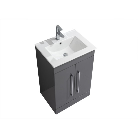 Sienna 600 Gloss Floor Unit+Basin