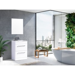 Siren 500 Gloss White Floor Unit & Basin