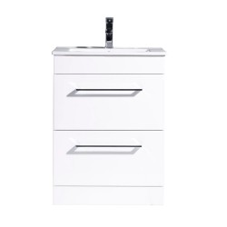 Siren 500 Gloss White Floor Unit & Basin