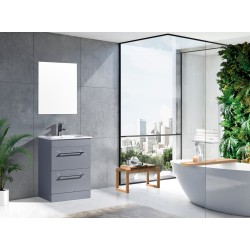 Siren 500 Pebble Grey Floor Unit & Basin
