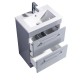 Siren 500 Pebble Grey Floor Unit & Basin