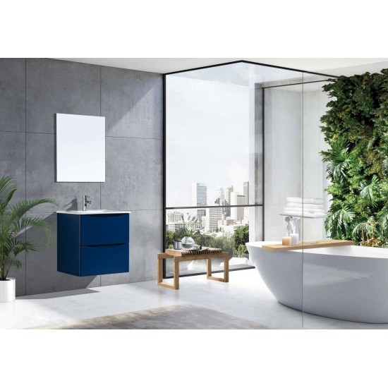 Sophie 600 Deep Blue Wall Unit & Basin