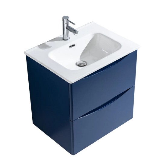 Sophie 600 Deep Blue Wall Unit & Basin